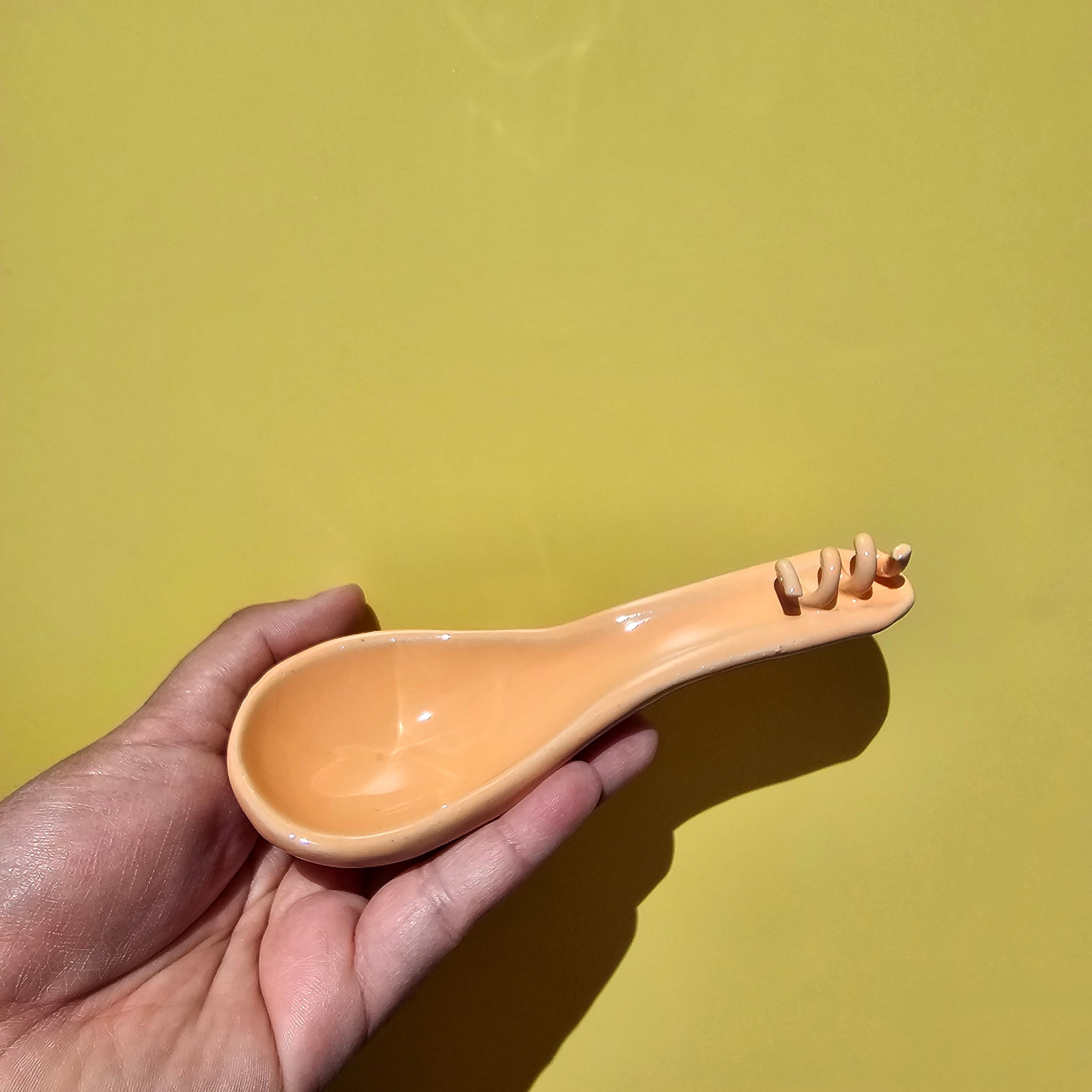 PEACHY CORKSCREW SOUP SPOON!