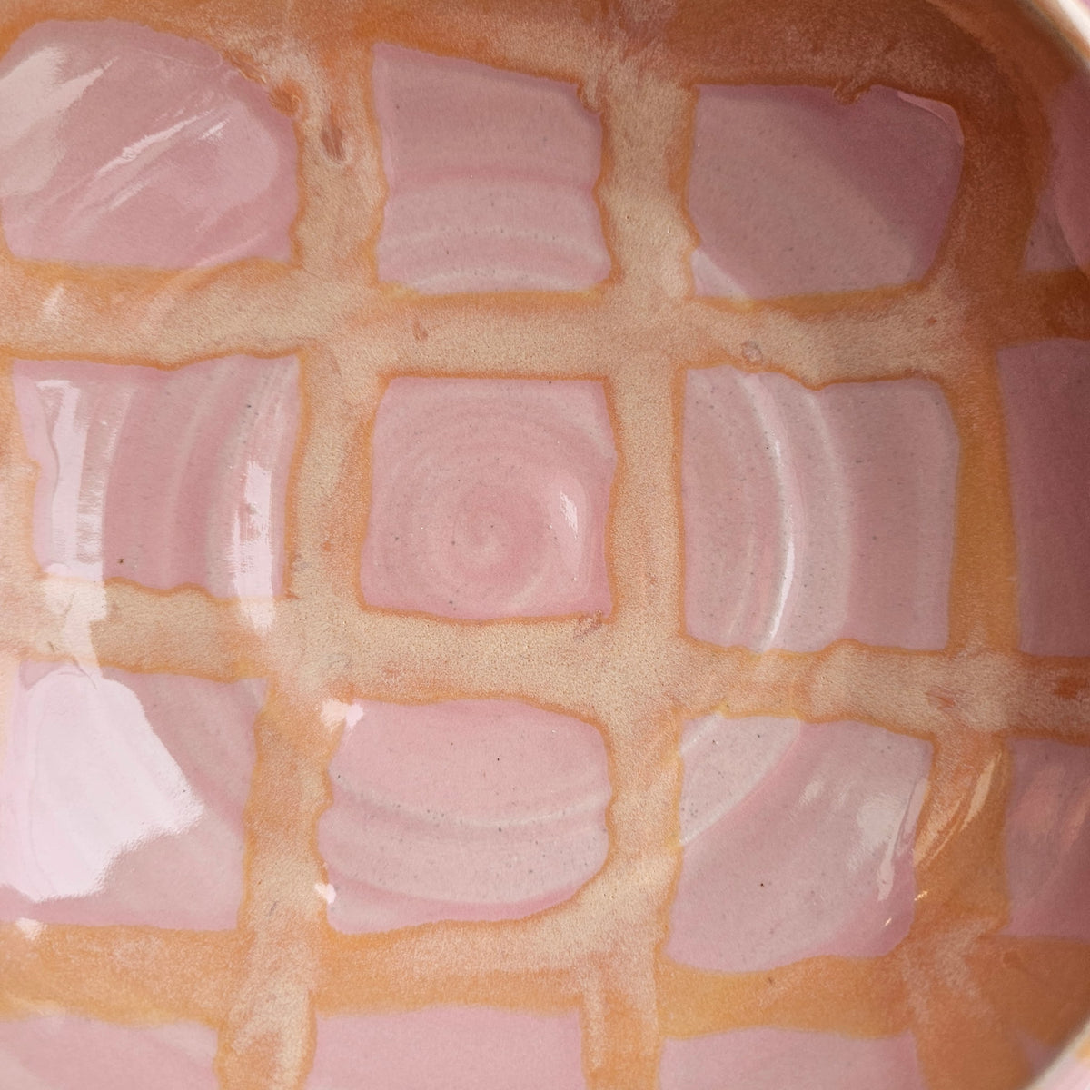 PLAID PINKY & PEACHY PLATE BOWL