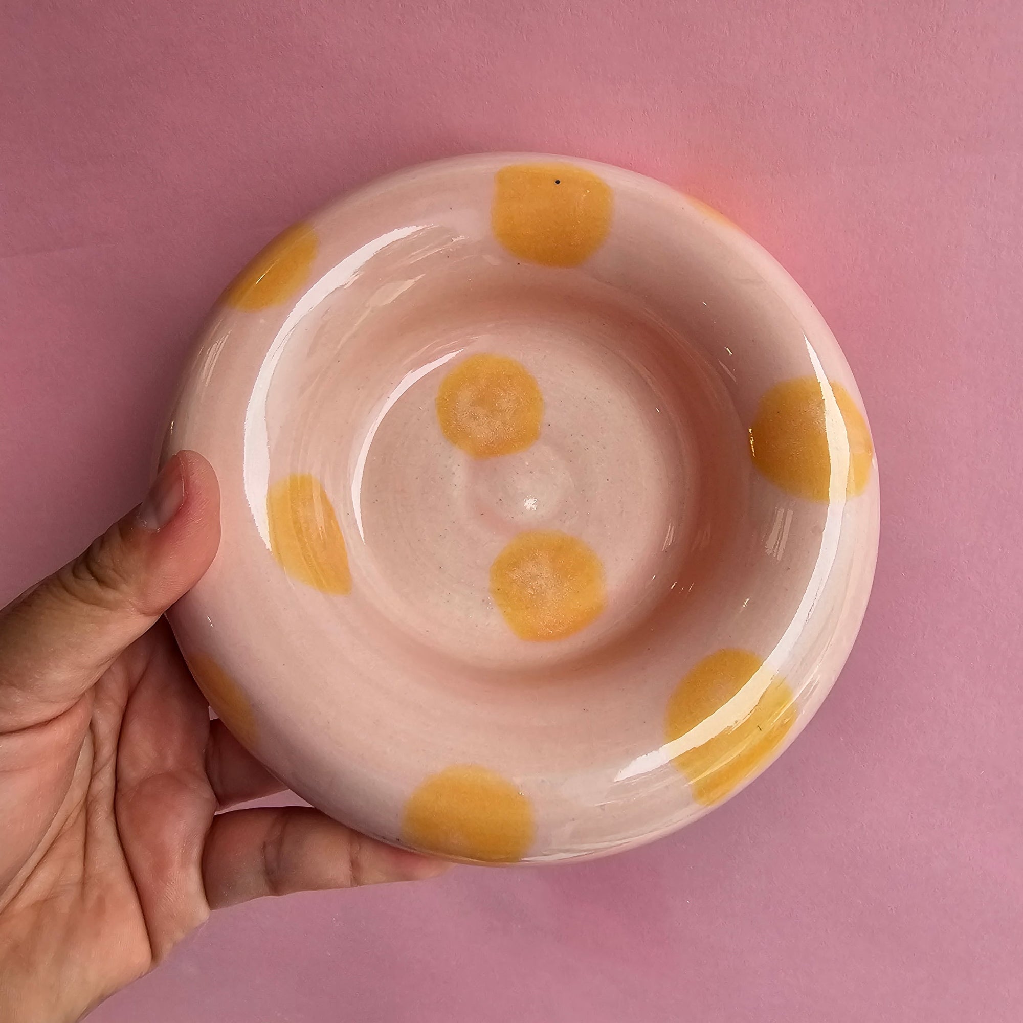 PINKY & PEACHY  DOT BUBBLE DISH