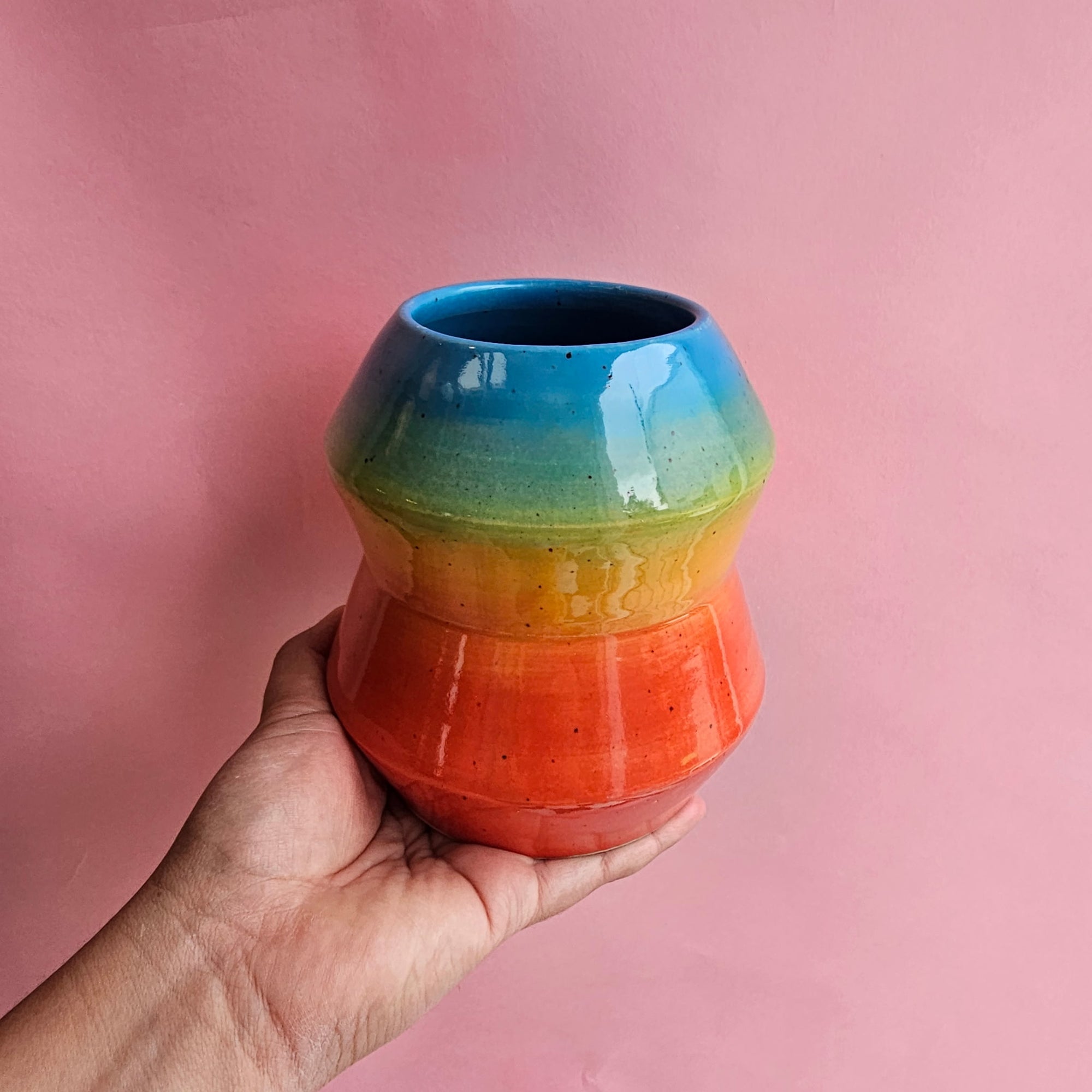 BOLD RAINBOW ANGLES VASE