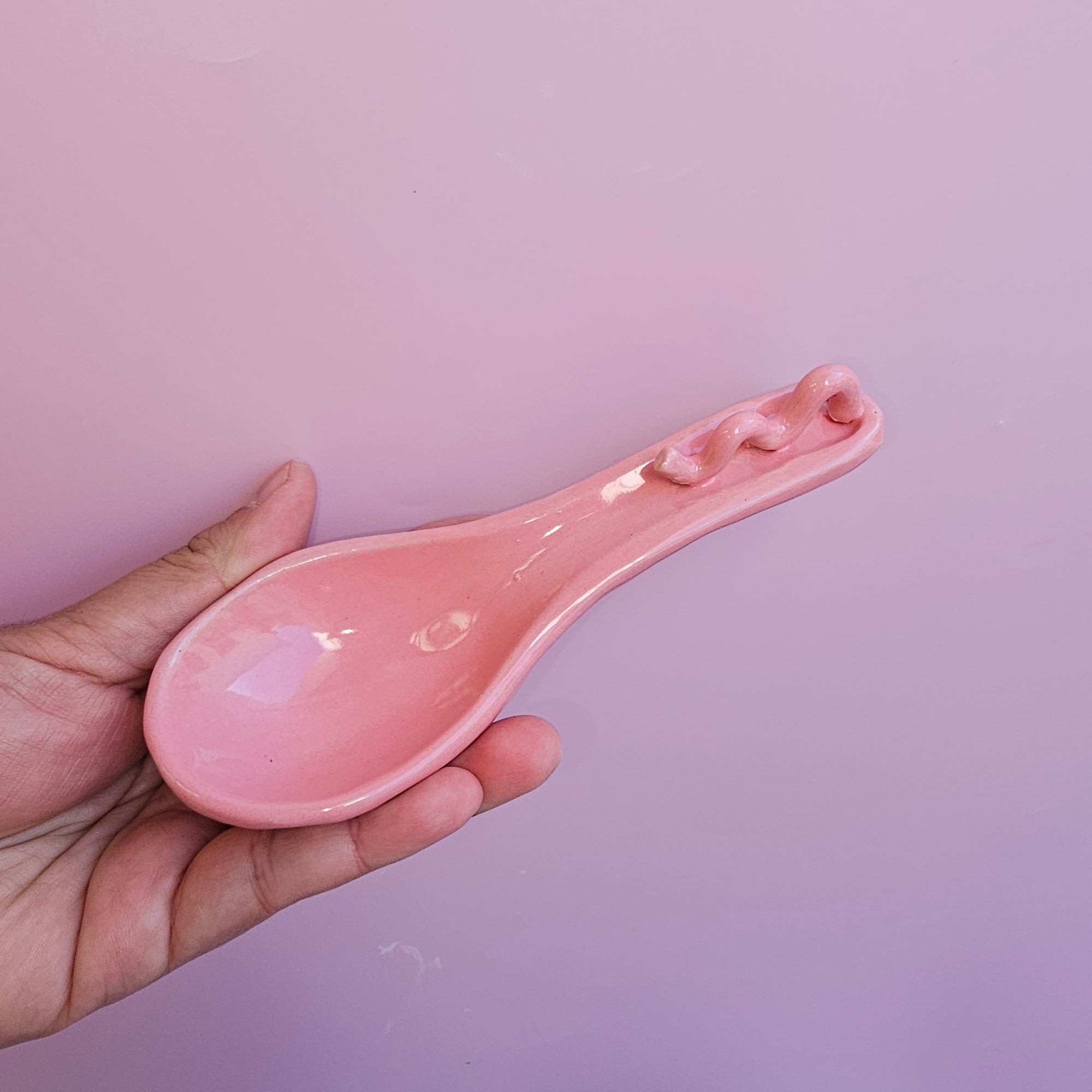 ESTATE SALE PINK SOUP SPOON