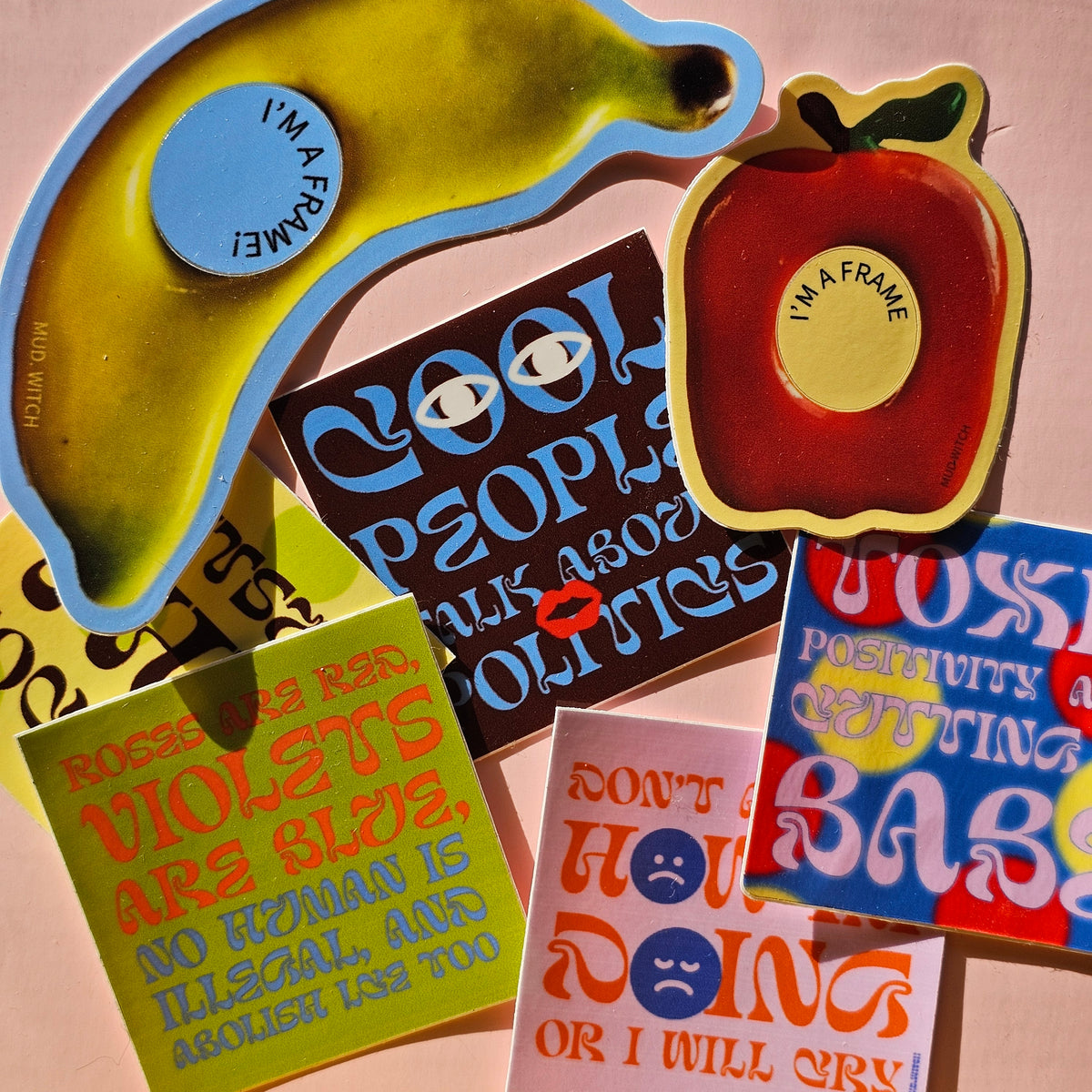 COOL PEOPLE TALK ABOUT POLITICS STICKER