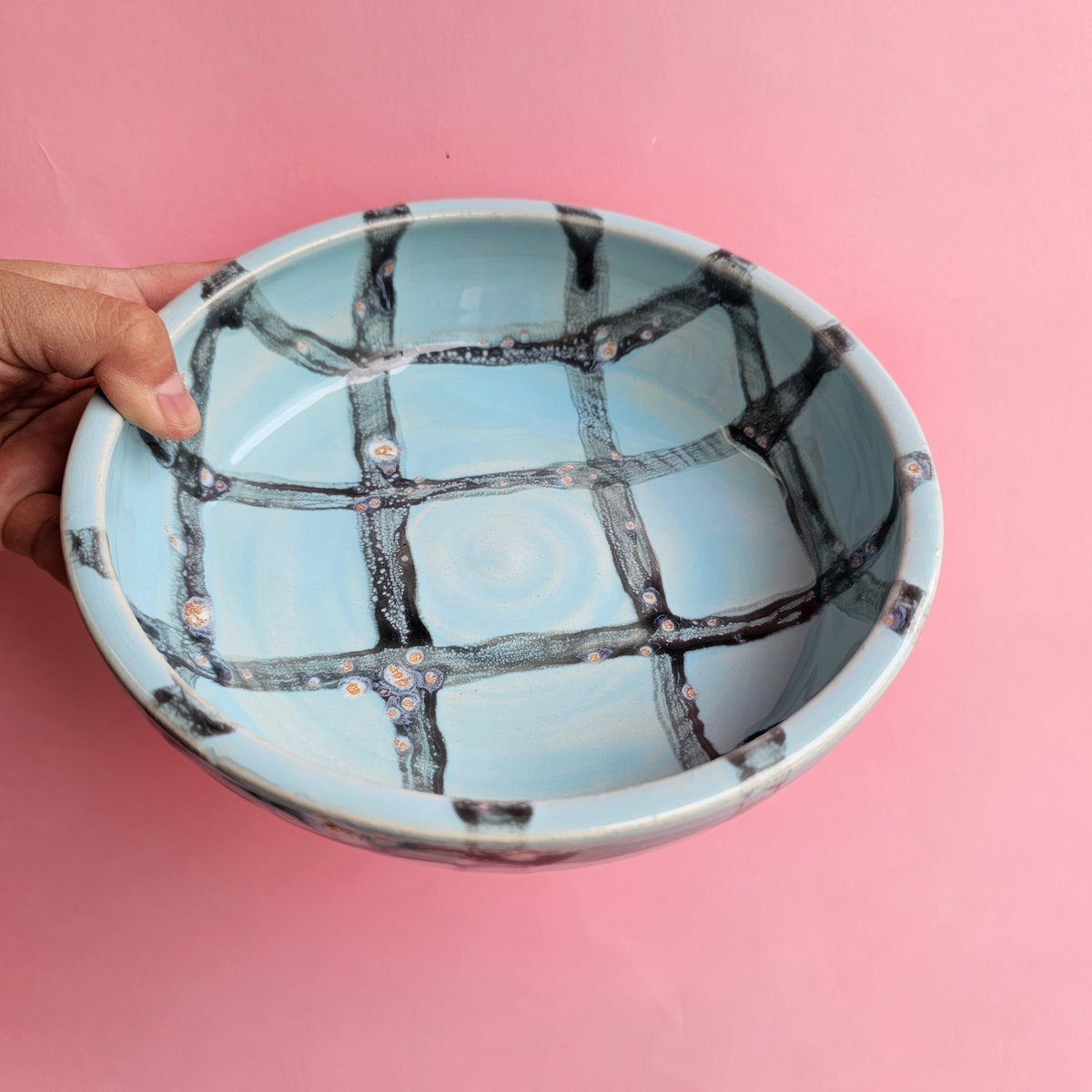 BLUE BEAN PLATE BOWL