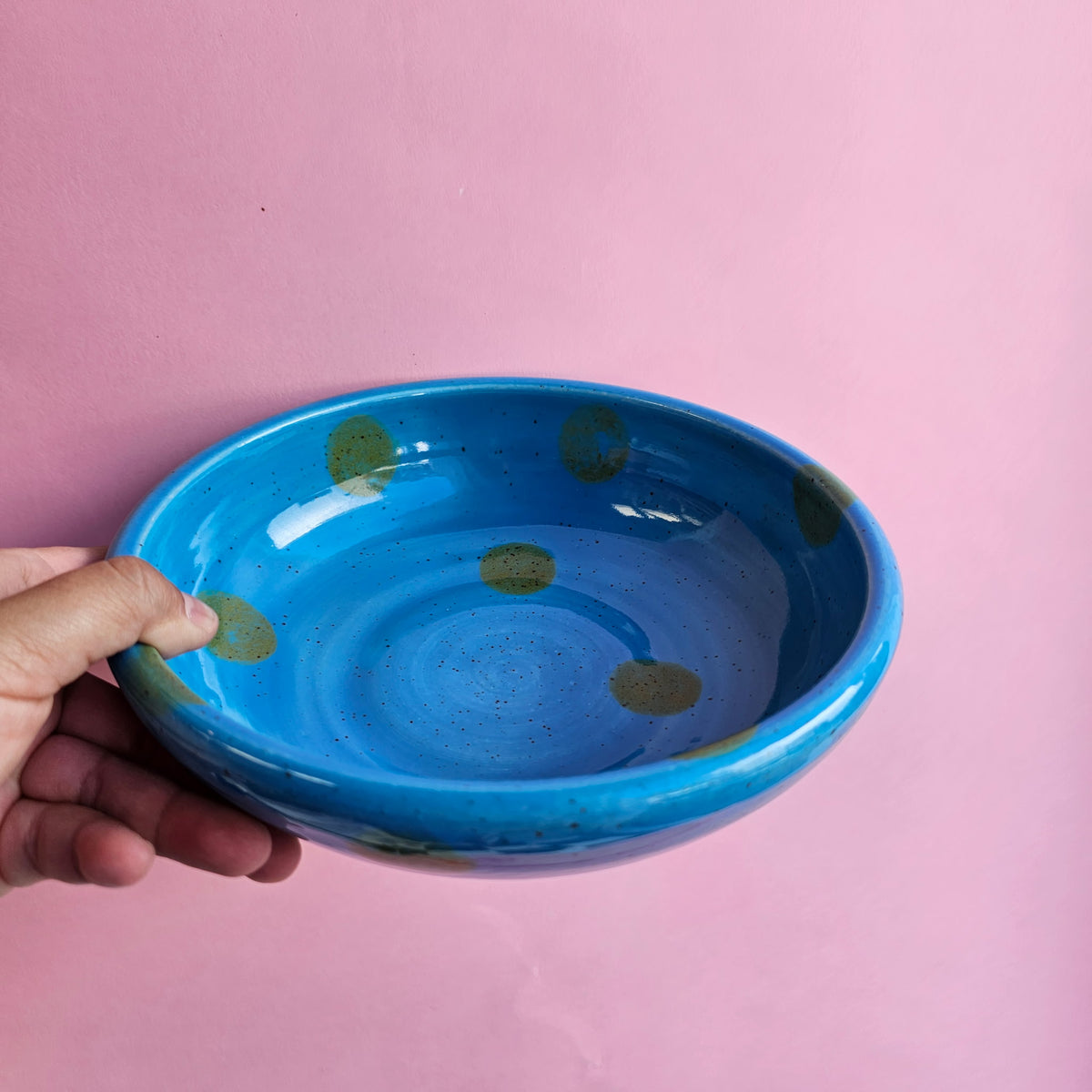 SPIRULINA SPECKLED PLATE BOWL
