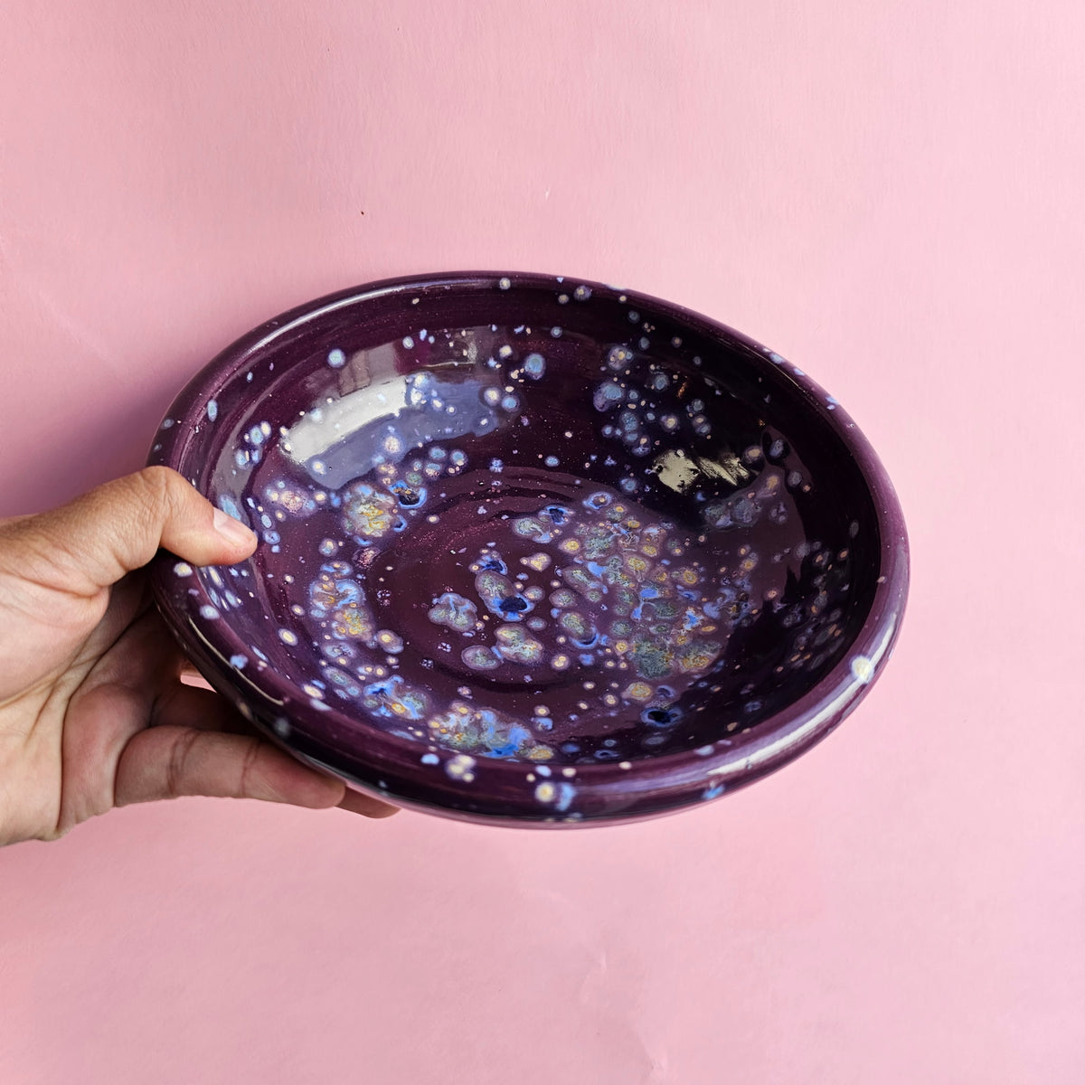 PURPLE CHARD PLATE BOWL