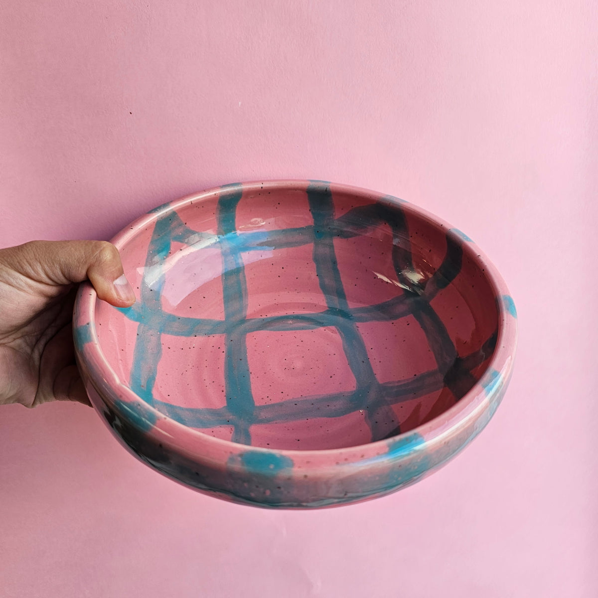 BEET SALAD PLAID PLATE BOWL