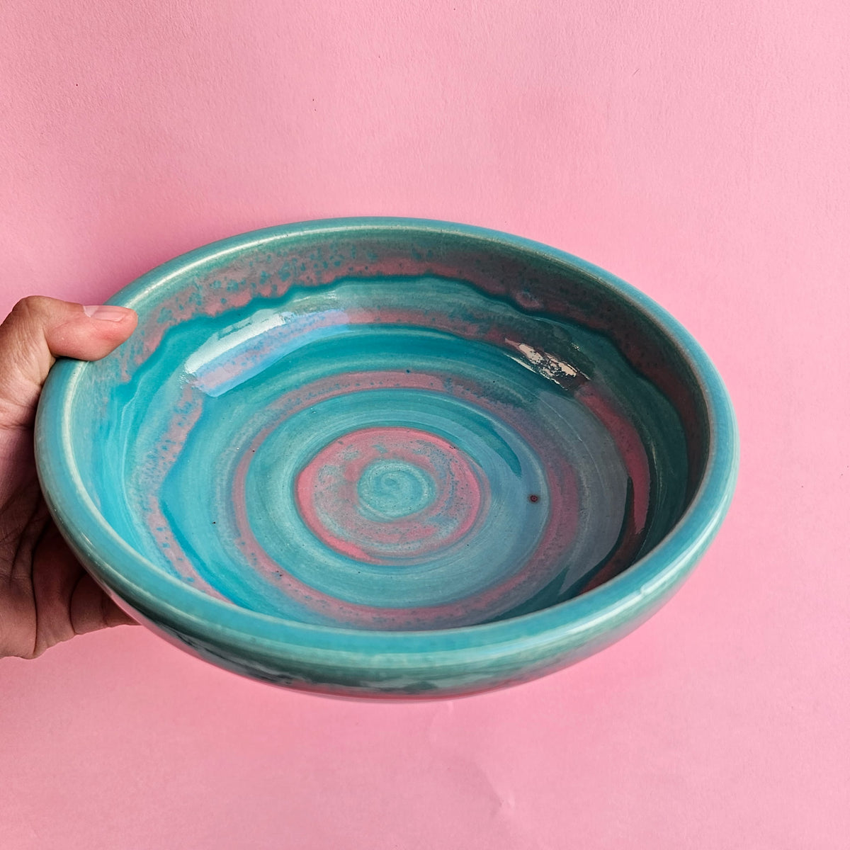 COLORFUL CAULIFLOWER SWIRL PLATE BOWL