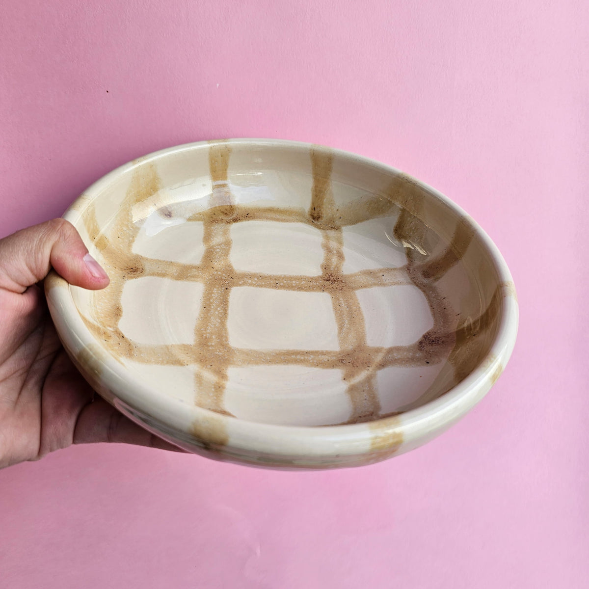 SWEET POTATO PLAID PLATE BOWL