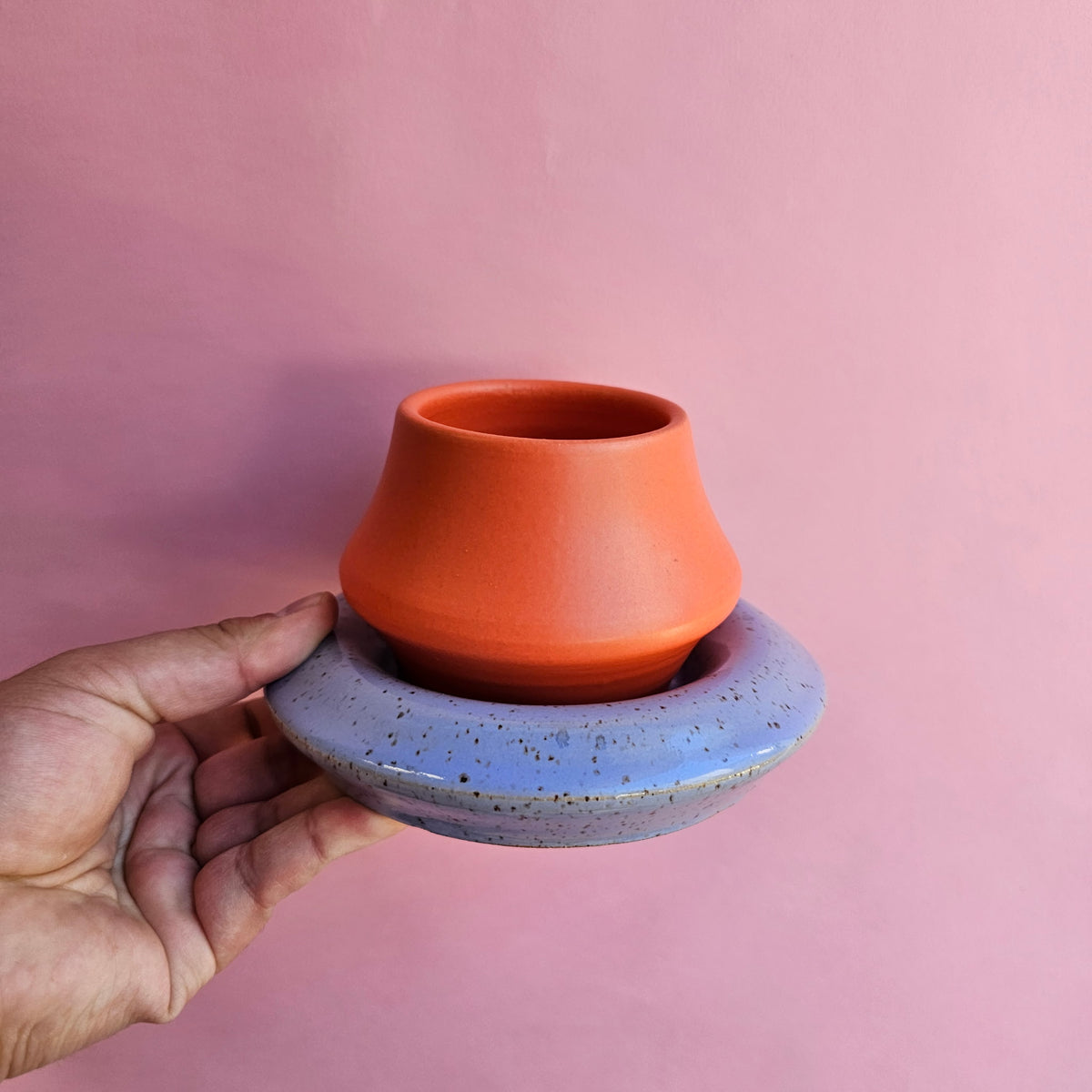 ORANGE PEEL MOONSTONE CUP AND SAUCER