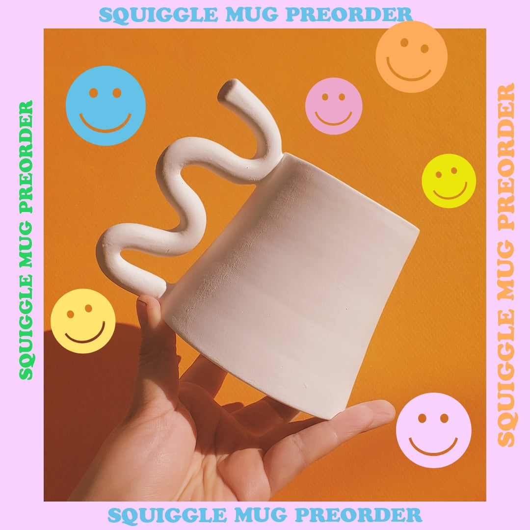 PREORDER SQUIGGLE MUG ✿ SOLID COLORS ONLY🎄 HOLIDAY SPECIAL